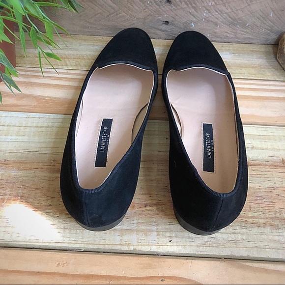 Lafayette 148 New York Siena Suede black slippers - Picture 5 of 8
